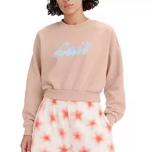 NWT Women's Levi's Cropped Graphic Logo Sweatshirt S